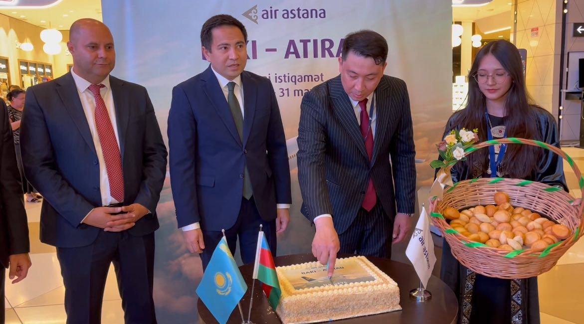 В Азербайджане торжественно встретили первый рейс авиакомпании Air Astana из Атырау в Баку