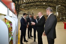 Президент Ильхам Алиев принял участие в открытии в Баку завода по производству различных видов и сортов закусок (ФОТО/ВИДЕО)
