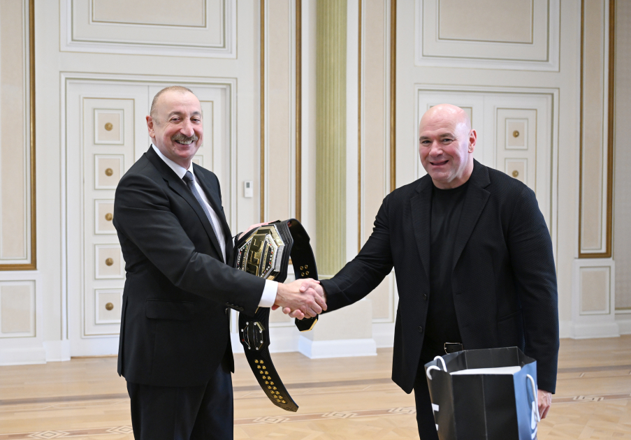 Президент Ильхам Алиев принял президента UFC (ФОТО/ВИДЕО)