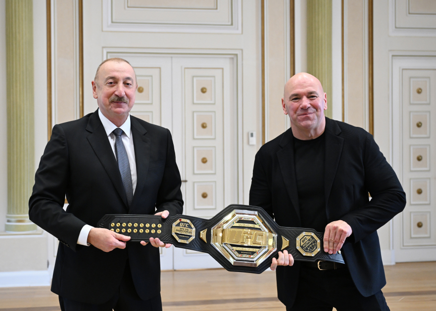 Президент Ильхам Алиев принял президента UFC (ФОТО/ВИДЕО)