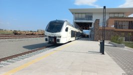 Представители дипкорпуса отправились с Агдамского железнодорожного вокзала в Баку (ФОТО)