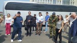 Представители дипкорпуса отправились с Агдамского железнодорожного вокзала в Баку (ФОТО)
