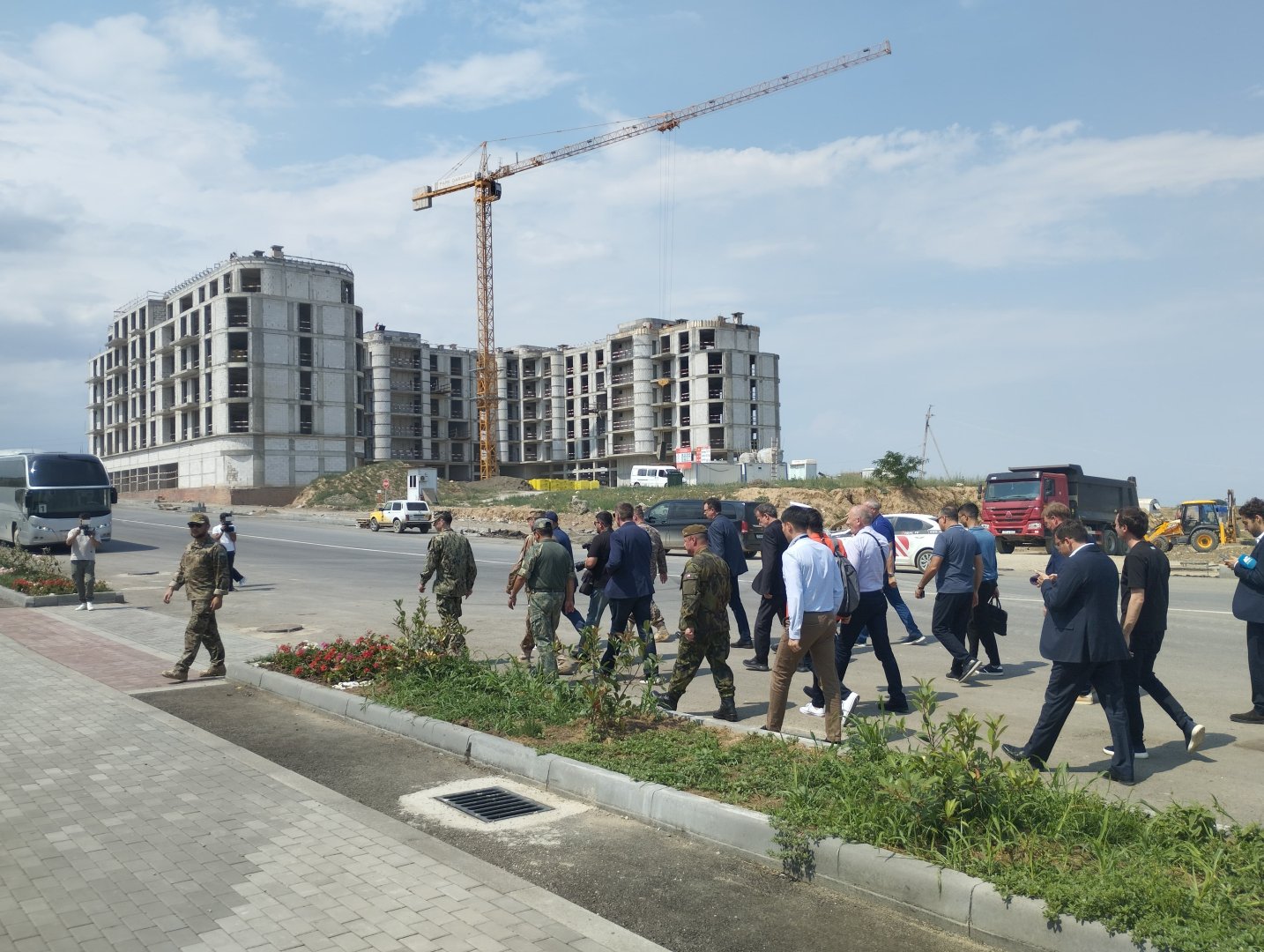 Представители дипкорпуса отправились с Агдамского железнодорожного вокзала в Баку (ФОТО)