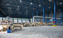 Президент Ильхам Алиев принял участие в открытии предприятия по производству строительных материалов в Геранбое (ФОТО)