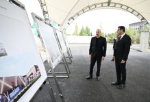 Президент Ильхам Алиев ознакомился с работой, проделанной в Евлахском олимпийском спортивном комплексе (ФОТО/ВИДЕО)