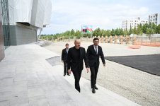 Президент Ильхам Алиев ознакомился с работой, проделанной в Евлахском олимпийском спортивном комплексе (ФОТО/ВИДЕО)