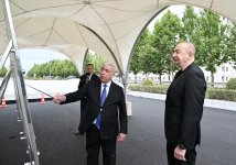 President Ilham Aliyev views work carried out on Baku–Alat–Gazakh–Georgia state border highway (PHOTO/VIDEO)