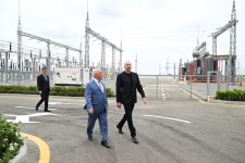 Президент Ильхам Алиев принял участие в открытии узловой подстанции "Евлах", Регионального учебно-тренировочного и лабораторного центра (ФОТО)
