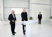 Президент Ильхам Алиев принял участие в открытии в городе Евлах водоочистной установки с применением технологии песочной фильтрации (ФОТО)