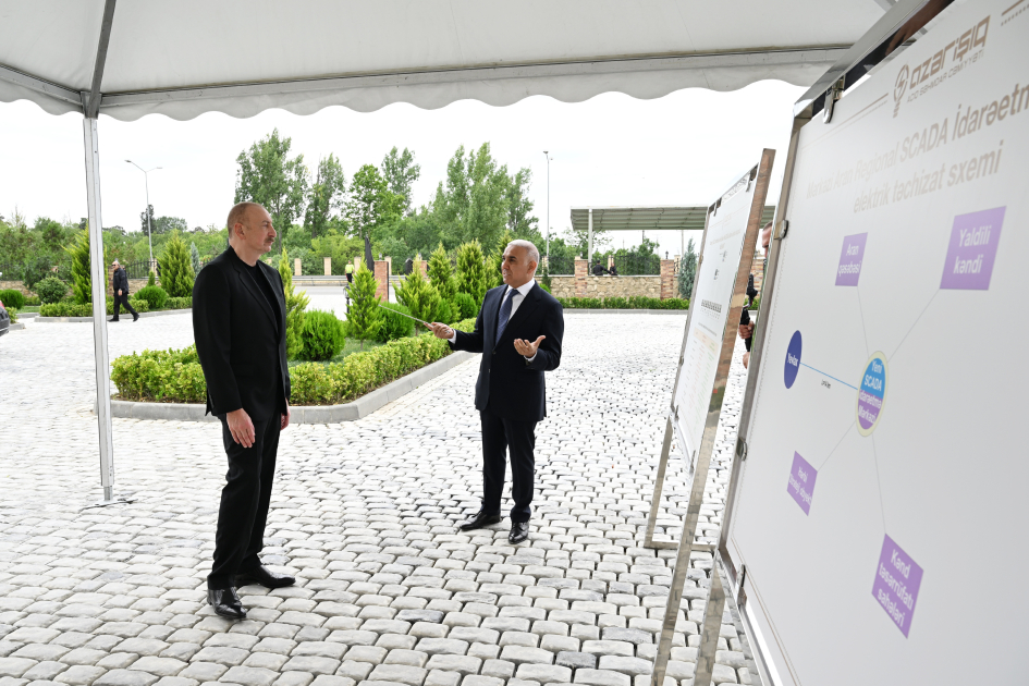 Президент Ильхам Алиев принял участие в открытии в Евлахе Центрально-Аранского регионального центра управления SCADA (ФОТО/ВИДЕО)