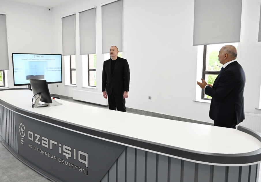 Президент Ильхам Алиев принял участие в открытии в Евлахе Центрально-Аранского регионального центра управления SCADA (ФОТО/ВИДЕО)