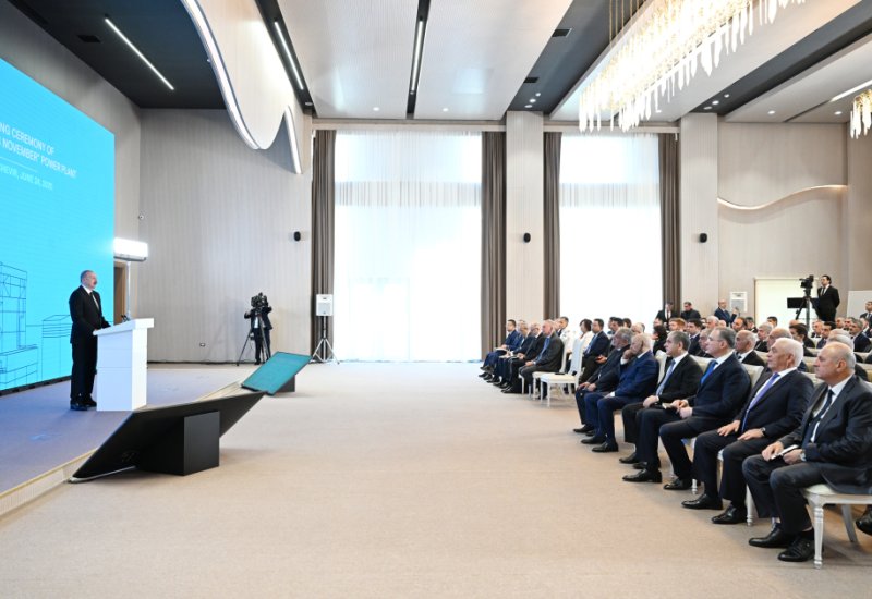 Президент Ильхам Алиев принял участие в церемонии открытия электростанции «8 Ноября» в Мингячевире (ФОТО/ВИДЕО)