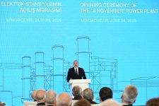 Президент Ильхам Алиев принял участие в церемонии открытия электростанции «8 Ноября» в Мингячевире (ФОТО/ВИДЕО)