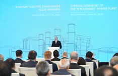 Президент Ильхам Алиев принял участие в церемонии открытия электростанции «8 Ноября» в Мингячевире (ФОТО/ВИДЕО)