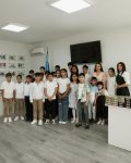 Вице-президент Фонда Гейдара Алиева Лейла Алиева и руководитель Баку Медиа Центра Арзу Алиева приняли участие в открытии Детско-юношеской спортивно-шахматной школы в Хызы (ФОТО)