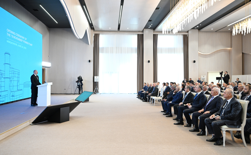 Президент Ильхам Алиев принял участие в церемонии открытия электростанции «8 Ноября» в Мингячевире (ФОТО/ВИДЕО)