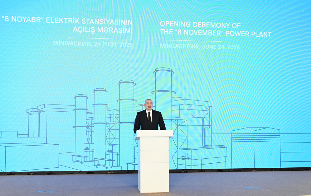 President Ilham Aliyev attends inauguration of “8 November” Power Plant in Mingachevir (PHOTO/VIDEO)