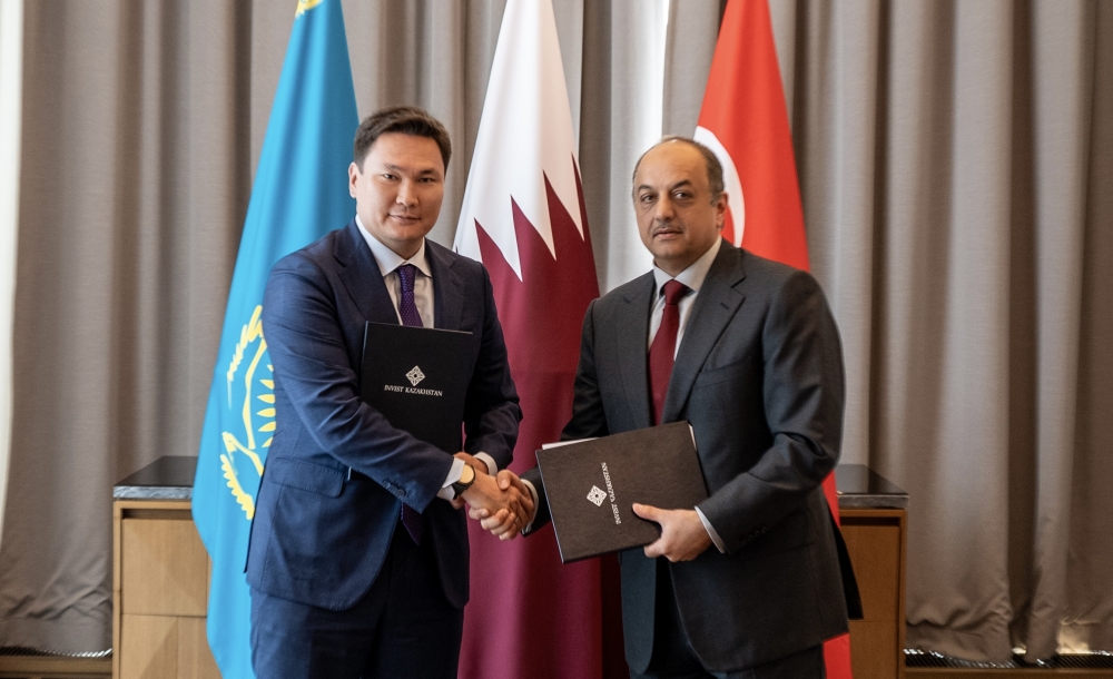 Kazakh Invest, Qatari Thirty Five Group sign memo on energy and mining co-op