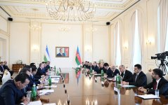 Президент Ильхам Алиев и Президент Шавкат Мирзиёев приняли участие во втором заседании Азербайджано-Узбекского Высшего межгосударственного совета (ФОТО/ВИДЕО)
