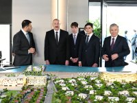 Президент Ильхам Алиев и Президент Шавкат Мирзиёев посетили центр отдыха Sea Breeze (ФОТО/ВИДЕО)