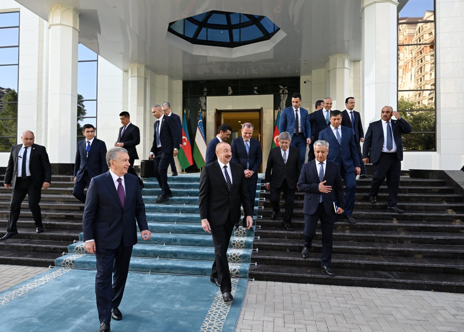 Президент Ильхам Алиев и Президент Шавкат Мирзиёев приняли участие в открытии нового здания посольства Узбекистана в Азербайджане (ФОТО/ВИДЕО)
