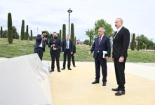 Президент Ильхам Алиев ознакомился с проводимыми строительными работами в Парке Победы в Ханкенди (ФОТО/ВИДЕО)