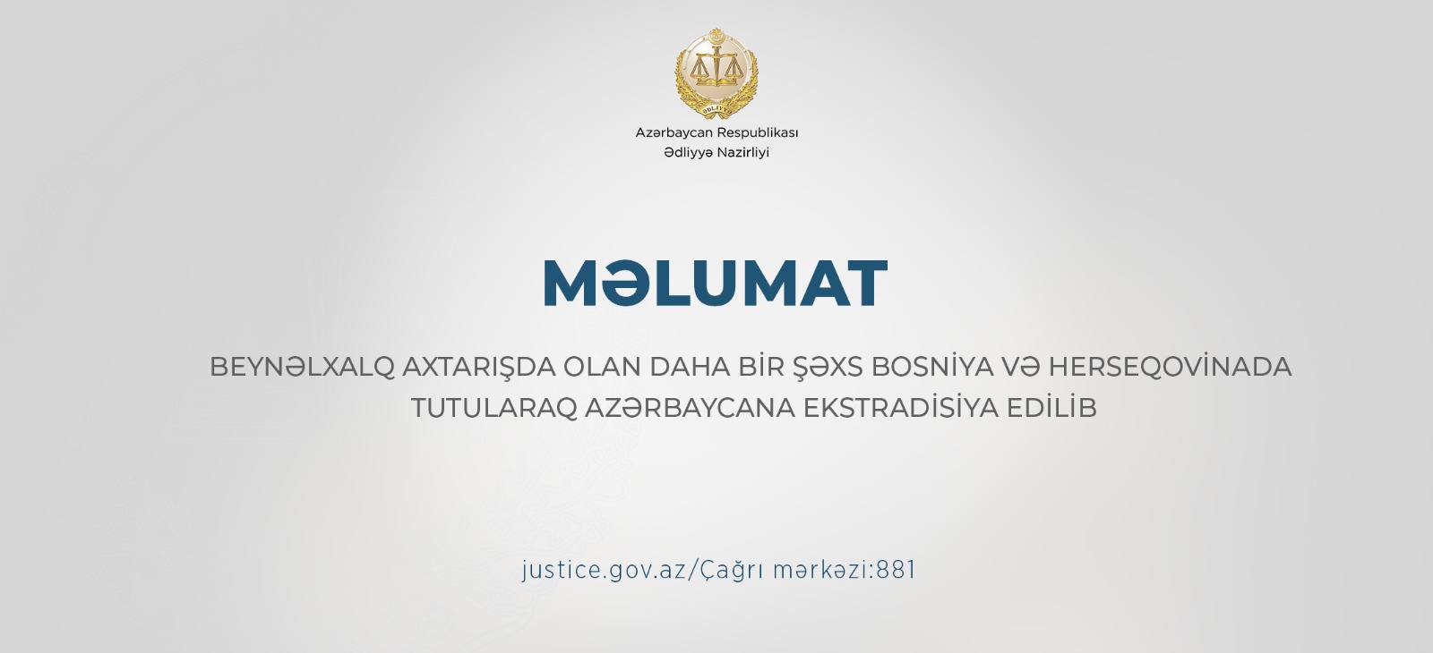 Мужчина, находившийся в международном розыске, экстрадирован из Боснии и Герцеговины в Азербайджан