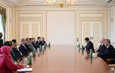 Президент Ильхам Алиев принял делегацию во главе с председателем Национальной Ассамблеи Пакистана (ФОТО/ВИДЕО)