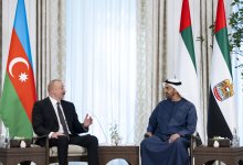 President Ilham Aliyev meets with President of United Arab Emirates in Abu Dhabi (PHOTO)