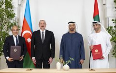 President Ilham Aliyev meets with President of United Arab Emirates in Abu Dhabi (PHOTO)