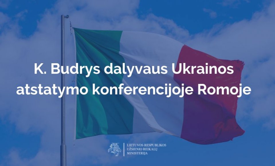 Lithuania participates in Ukraine recovery conference in Italy's Rome