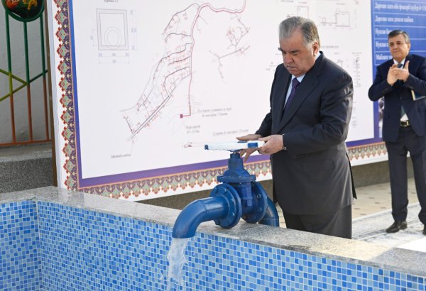 New drinking water supply line launched in Sangiston village of Tajikistan