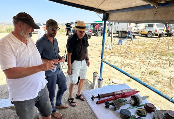 Globetrotters viewing mine clearances in Mehdili village of Azerbaijan’s Jabrayil (PHOTO)