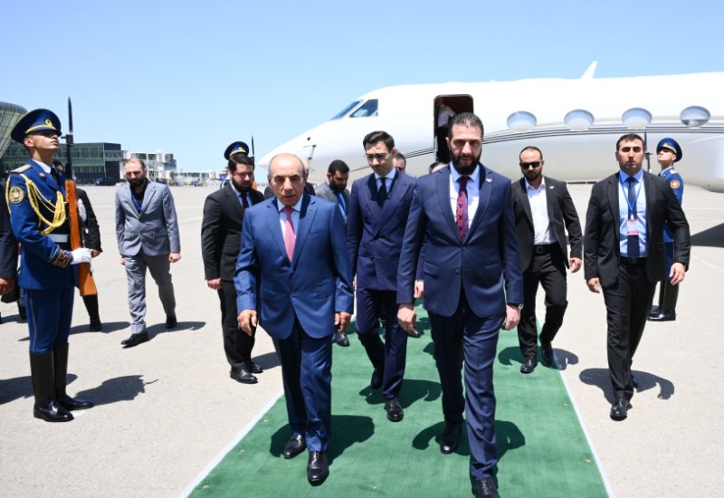 Transitional President of Syria Ahmad al-Sharaa arrives in Azerbaijan on working visit (PHOTO)