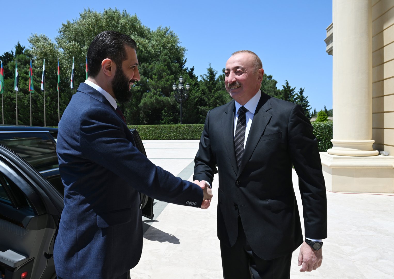 President Ilham Aliyev holds expanded meeting with Transitional President of Syria (PHOTO)