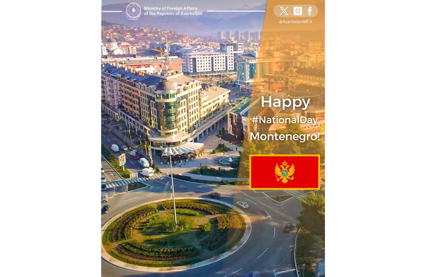 Azerbaijani MFA congratulates Montenegro on national holiday