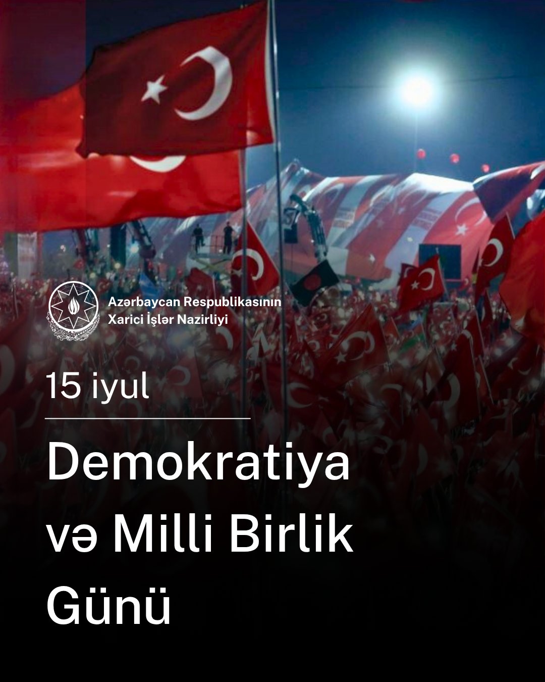 Azerbaijan congratulates Türkiye on Democracy and National Unity Day