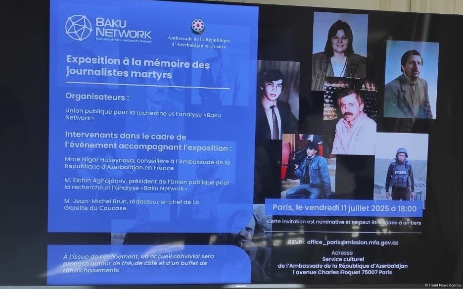 Baku Network raises awareness in Paris for the first time about Azerbaijani journalists who died amid Armenian aggression (PHOTO/VIDEO)