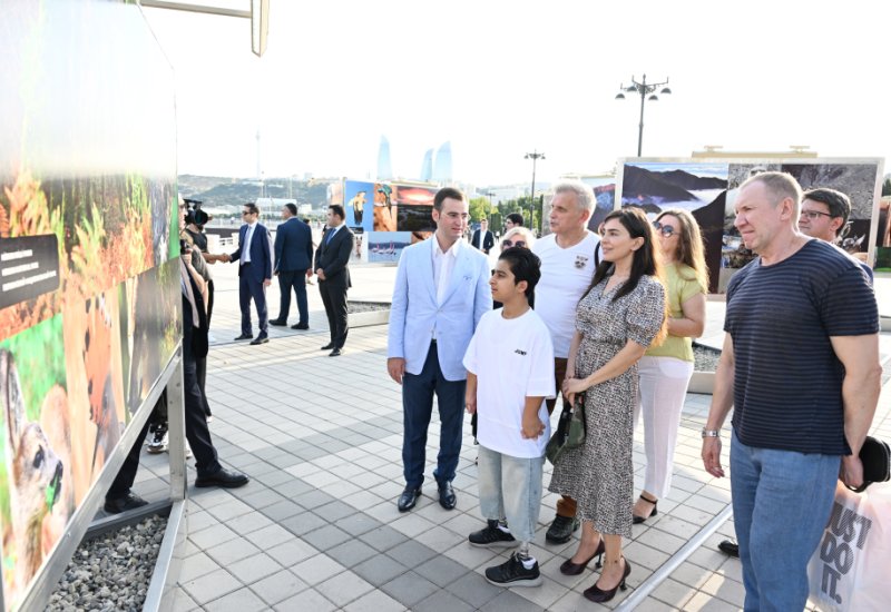Heydar Aliyev Foundation VP Leyla Aliyeva attends opening of photo exhibition dedicated to 100th anniversary of environmental protection in Azerbaijan (PHOTO)