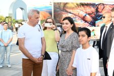 Heydar Aliyev Foundation VP Leyla Aliyeva attends opening of photo exhibition dedicated to 100th anniversary of environmental protection in Azerbaijan (PHOTO)