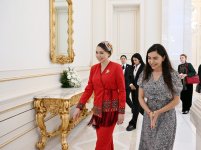 Heydar Aliyev Foundation VP Leyla Aliyeva meets with daughter of Chairman of Halk Maslahaty of Turkmenistan Oguljahan Atabayeva (PHOTO)