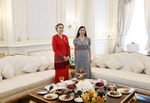 Heydar Aliyev Foundation VP Leyla Aliyeva meets with daughter of Chairman of Halk Maslahaty of Turkmenistan Oguljahan Atabayeva (PHOTO)