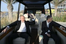 President Ilham Aliyev, Chairman of Halk Maslahaty of Turkmenistan visit Sea Breeze Resort (PHOTO/VIDEO)