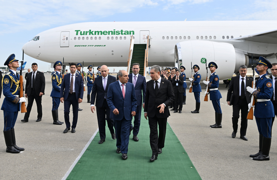 Chairman of the People's Council of Turkmenistan arrives in Azerbaijan (PHOTO)