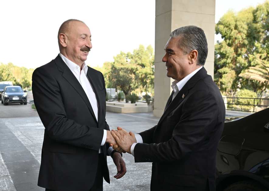 President Ilham Aliyev, Chairman of Halk Maslahaty of Turkmenistan visit Sea Breeze Resort (PHOTO/VIDEO)
