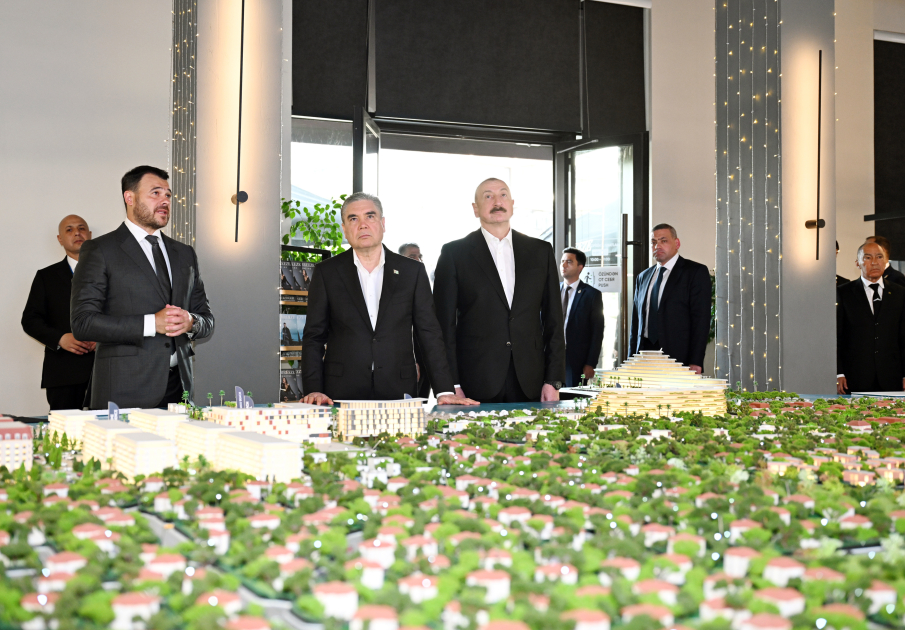 President Ilham Aliyev, Chairman of Halk Maslahaty of Turkmenistan visit Sea Breeze Resort (PHOTO/VIDEO)