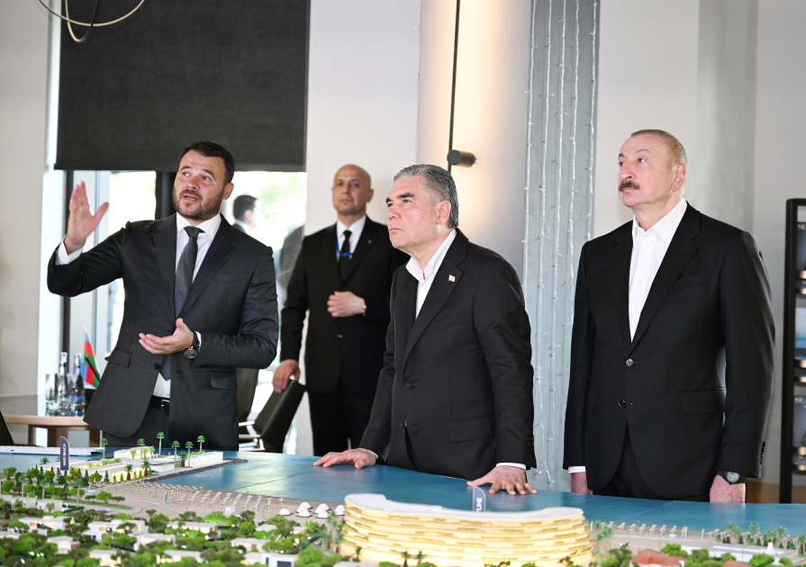President Ilham Aliyev, Chairman of Halk Maslahaty of Turkmenistan visit Sea Breeze Resort (PHOTO/VIDEO)