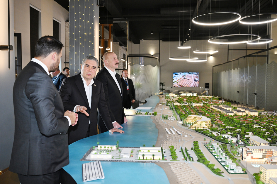 President Ilham Aliyev, Chairman of Halk Maslahaty of Turkmenistan visit Sea Breeze Resort (PHOTO/VIDEO)