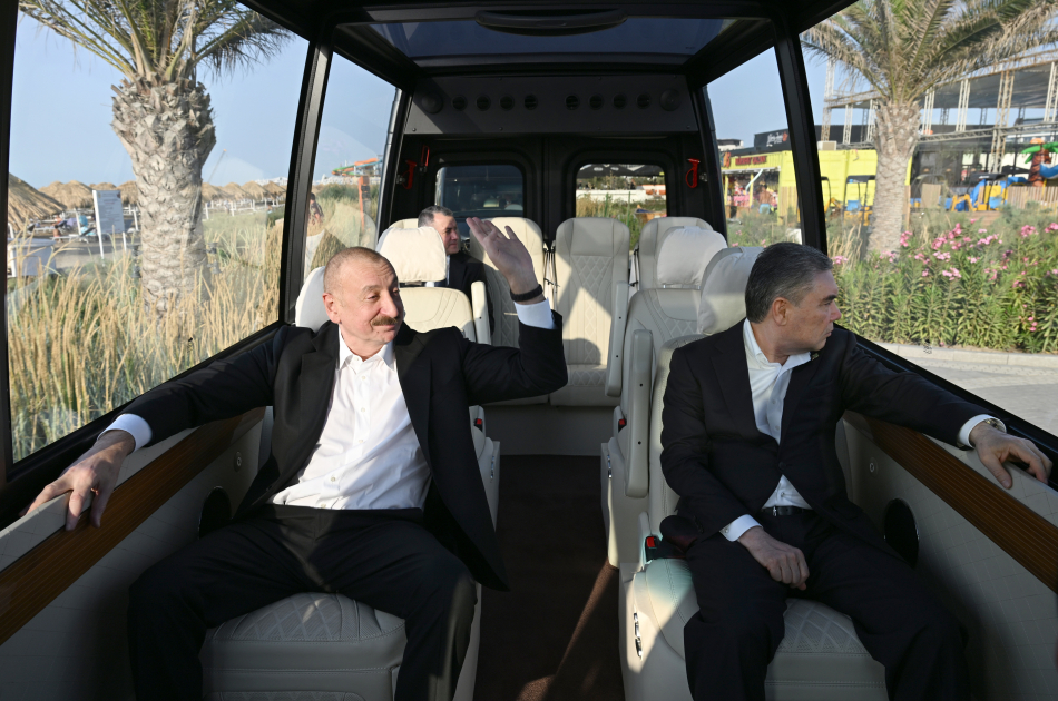 President Ilham Aliyev, Chairman of Halk Maslahaty of Turkmenistan visit Sea Breeze Resort (PHOTO/VIDEO)