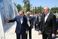 President Ilham Aliyev, Chairman of Halk Maslahaty of Turkmenistan review construction progress at New Shusha Mosque (PHOTO)